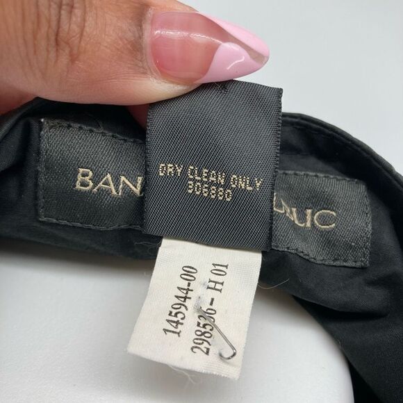 Banana Republic Women’s Black Cotton Belted Trench Coat Medium - Picture 15 of 15